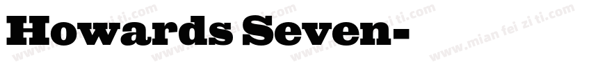 Howards Seven字体转换